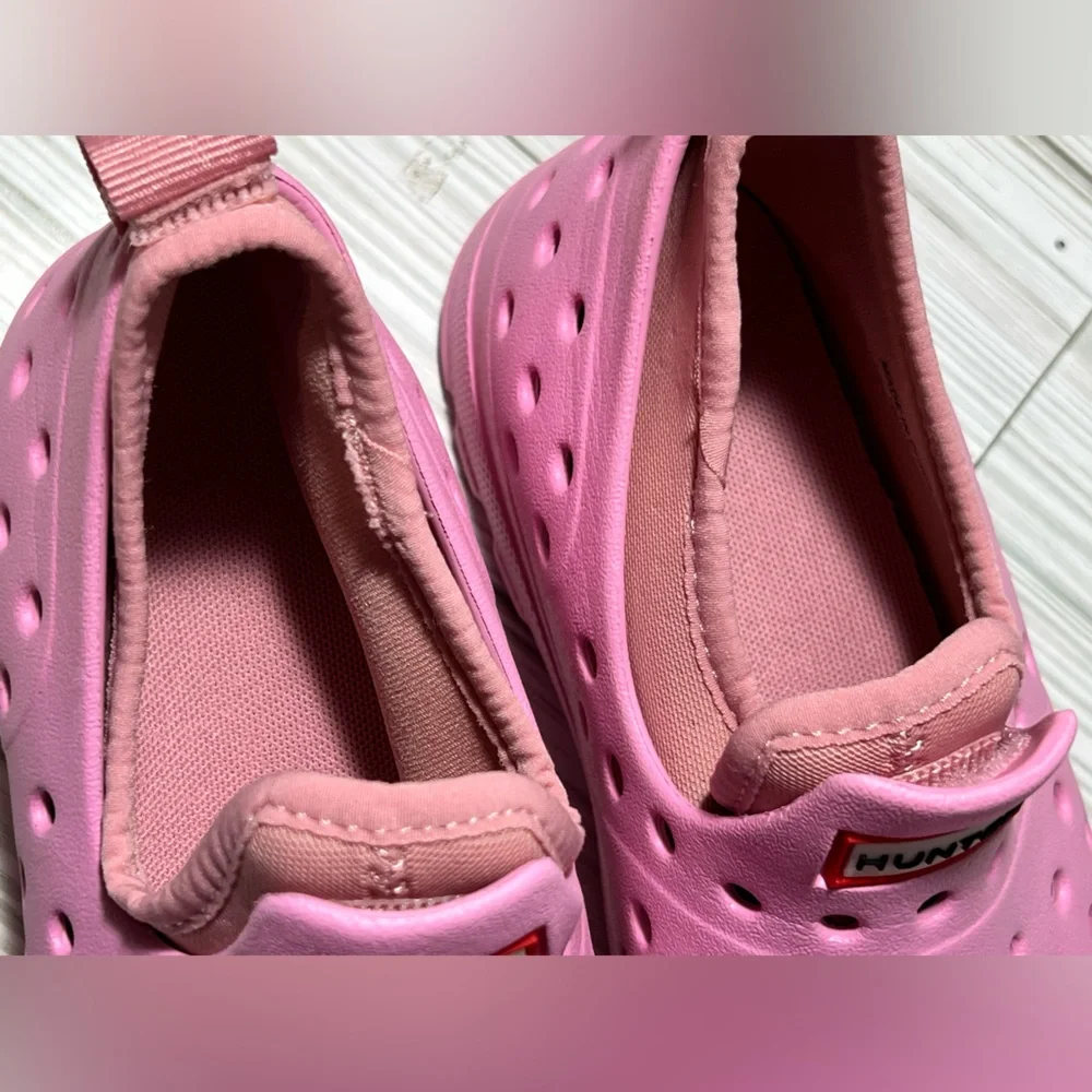 Hunter Girl's Slip On Water Sneaker shoe pink with removable liner sole size‎ 3